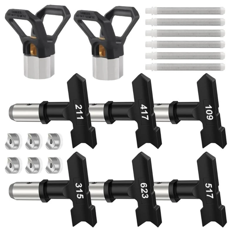 

Y3NA 14Pcs Sprayer Tips Airless Paint Sprayer Tips with Airless Paint Sprayer Guns Guard for Airless Sprays Machine Parts