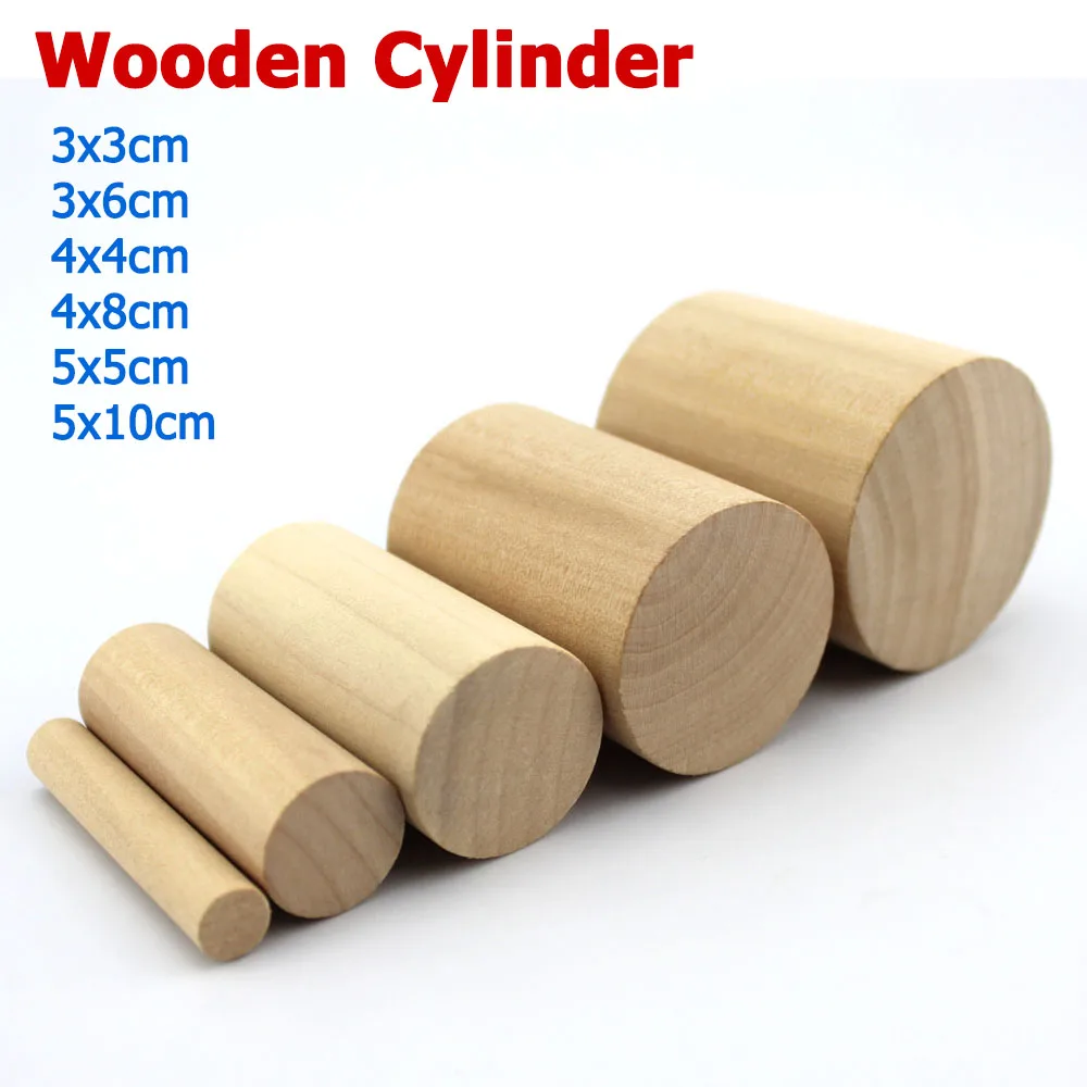 1-10 штук деревянных цилиндров, для творчества и игрушек
