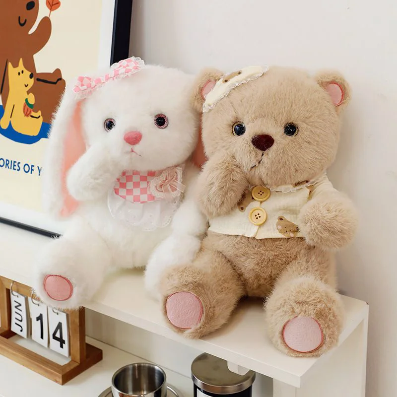 

Plush Teddy Bear Dolls Accompany Sleeping Dolls To Give Girls Birthday Bunny Gifts