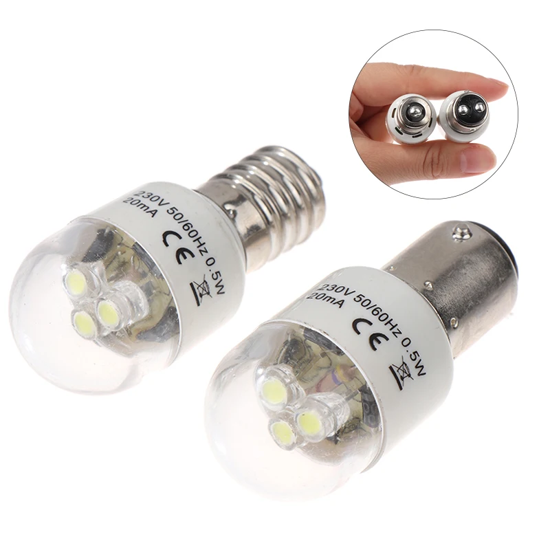 Industrial Sewing LED Bulb BA15D/E14 Light Illuminate 0.5W AC 190-250W Lamp Household Energy Saving Sewing Machine Accessories