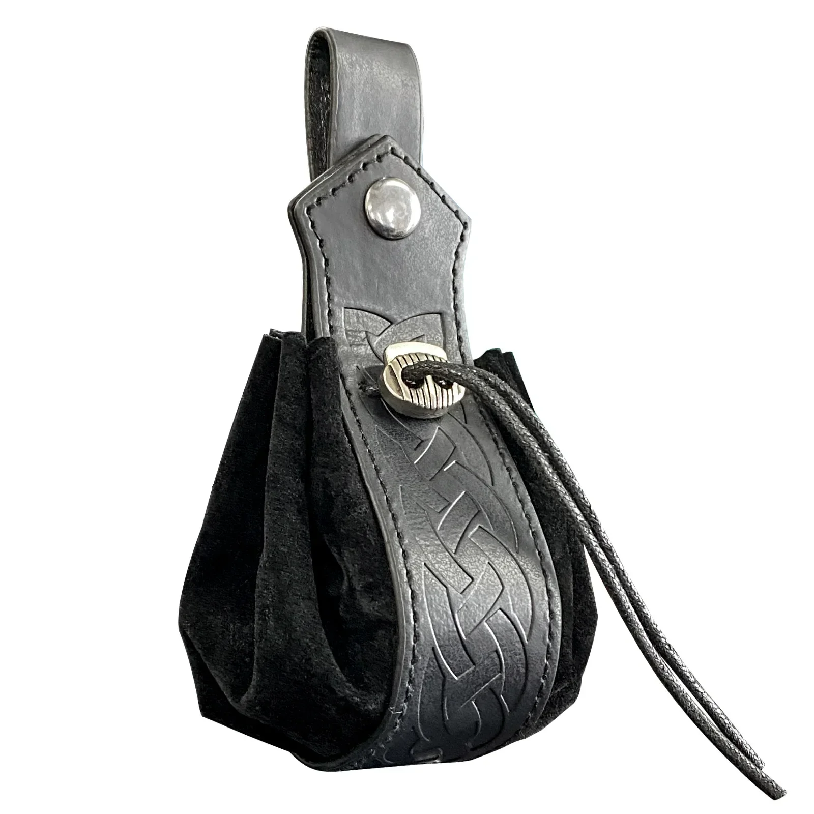 Nuevo monedero pequeño Retro de cuero PU con cordón, cinturón, bolsa vikinga Medieval, caballero, pirata, Larp, accesorios de Cosplay, billetera