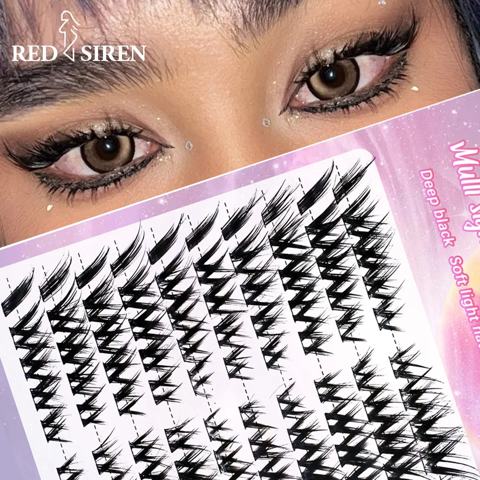 Image of 10 Reihen/Packung Katzenauge und natürliche Clusterwimpern, handgefertigt, weich, DIY-Einzelwimpern, Kosmetik, Make-up, Manga-Wimpern