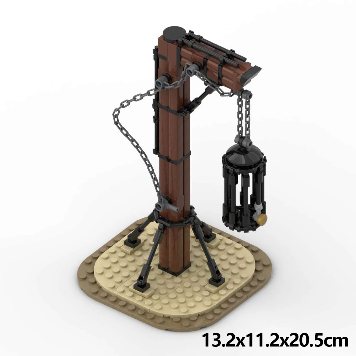 Creative Skeleton Man Hanging Cage Model Kid Assembly Toy Boy Birthday Gift MOC Medieval Torture Instruments Building Blocks Kit