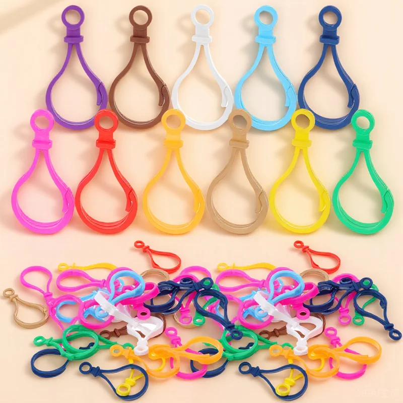 100 قطعة مشبك مخلب جراد البحر مقاطع بلاستيكية متينة خفيفة الوزن خطاف خاطف DIY بها بنفسك صنع المجوهرات القلائد والأساور موصل #1