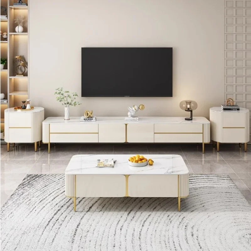 

Light Luxury Floor Tv Cabinet Nordic Legs Gold White Stand Tv Cabinet Modern Drawer Mueble Para Televisor Living Room Furniture