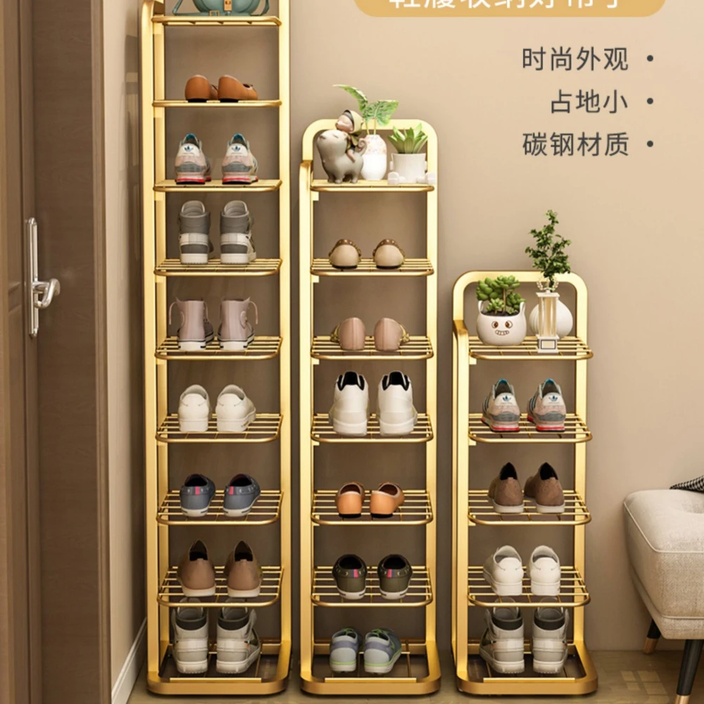 Shoe Rack Simple Narrow Small Multi-layer Shoe Cabinet Folds To Save Space Shoerack Organizer Zapatero Zapatera Home Furniture