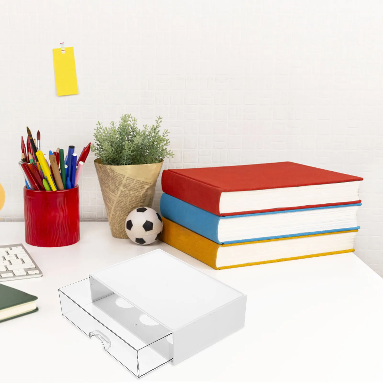 

Desktop Storage Box ganizer Drawer Style Large Capacity Stationery Office Holder Makeup Bathroom Storage Container