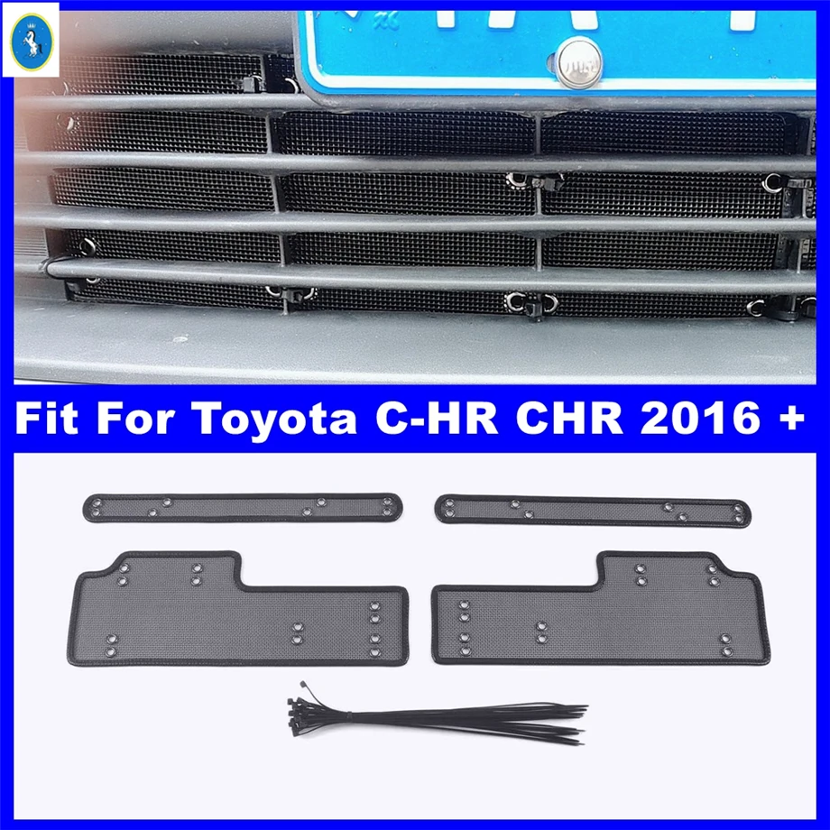 

Exterior Refit Kit Insect Screening Mesh Front Grille Insert Net Protection Panel Cover Trim Fit For Toyota C-HR CHR 2016 - 2020