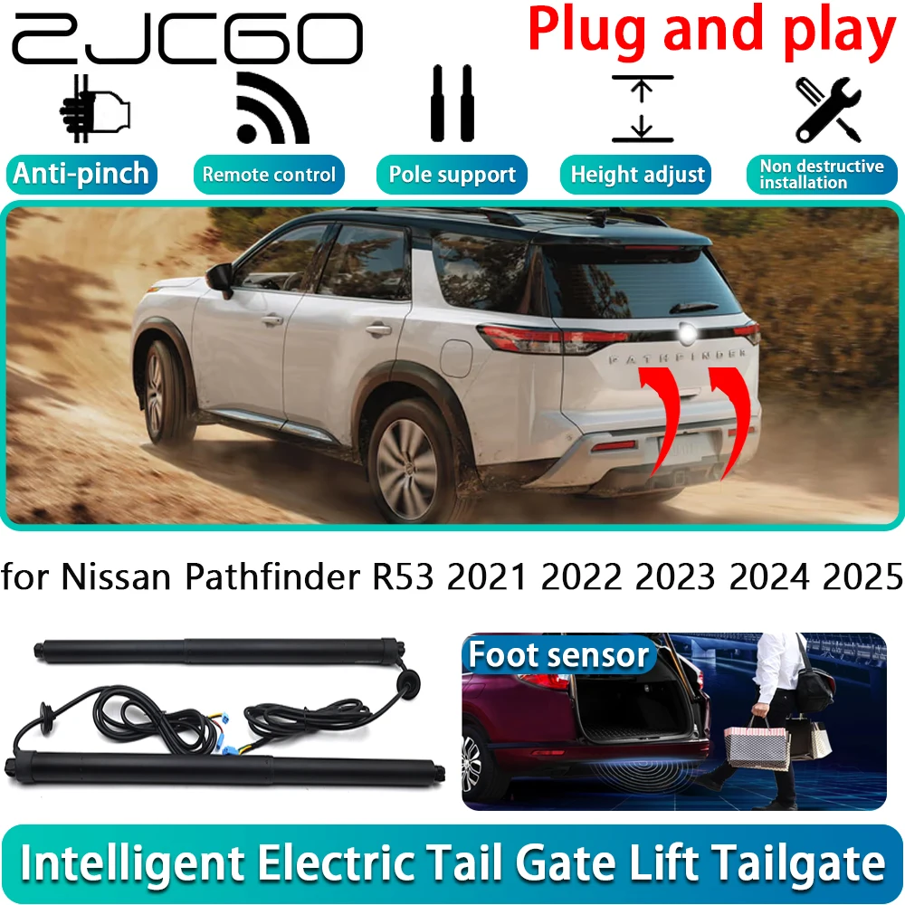 

ZJCGO for Nissan Pathfinder R53 2021 2022 2023 2024 2025 Car Electric Powered Tailgate Power Liftgate Automatic Tailgate System