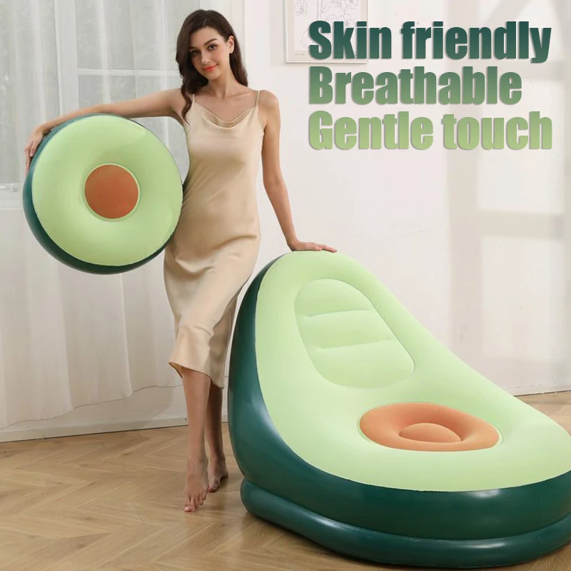 Inflatable Portable Sofa Folding Lazy Bean Bag Sofas Chair Pouf Puff Couch Tatami Living Room Footstool Inflatable Bed Set