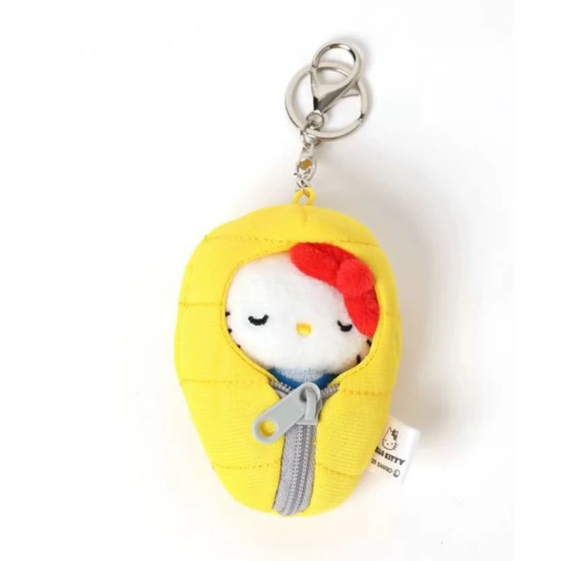 Ciondolo per sacco a pelo in peluche Hello Kitty, simpatico cartone animato, bambola gatto, portachiavi, accessorio per borsa