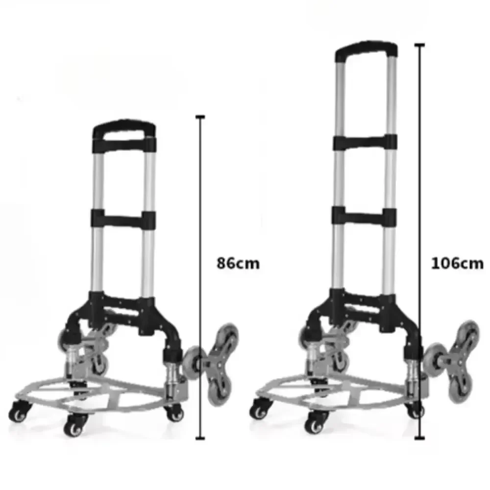 Folding Hand Truck Portable Outdoor Cargo Trailer Easy To Climbing The Stairs Luggage Trolley Telescopic Household Shopping Cart