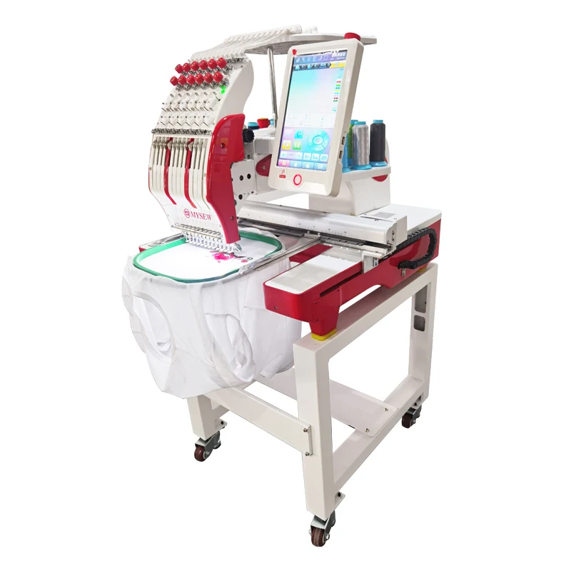 MYS1201 Single Head 12 Color Computer Embroidery Machine High Speed Multi Function Garment Industrial Embroidery Machine