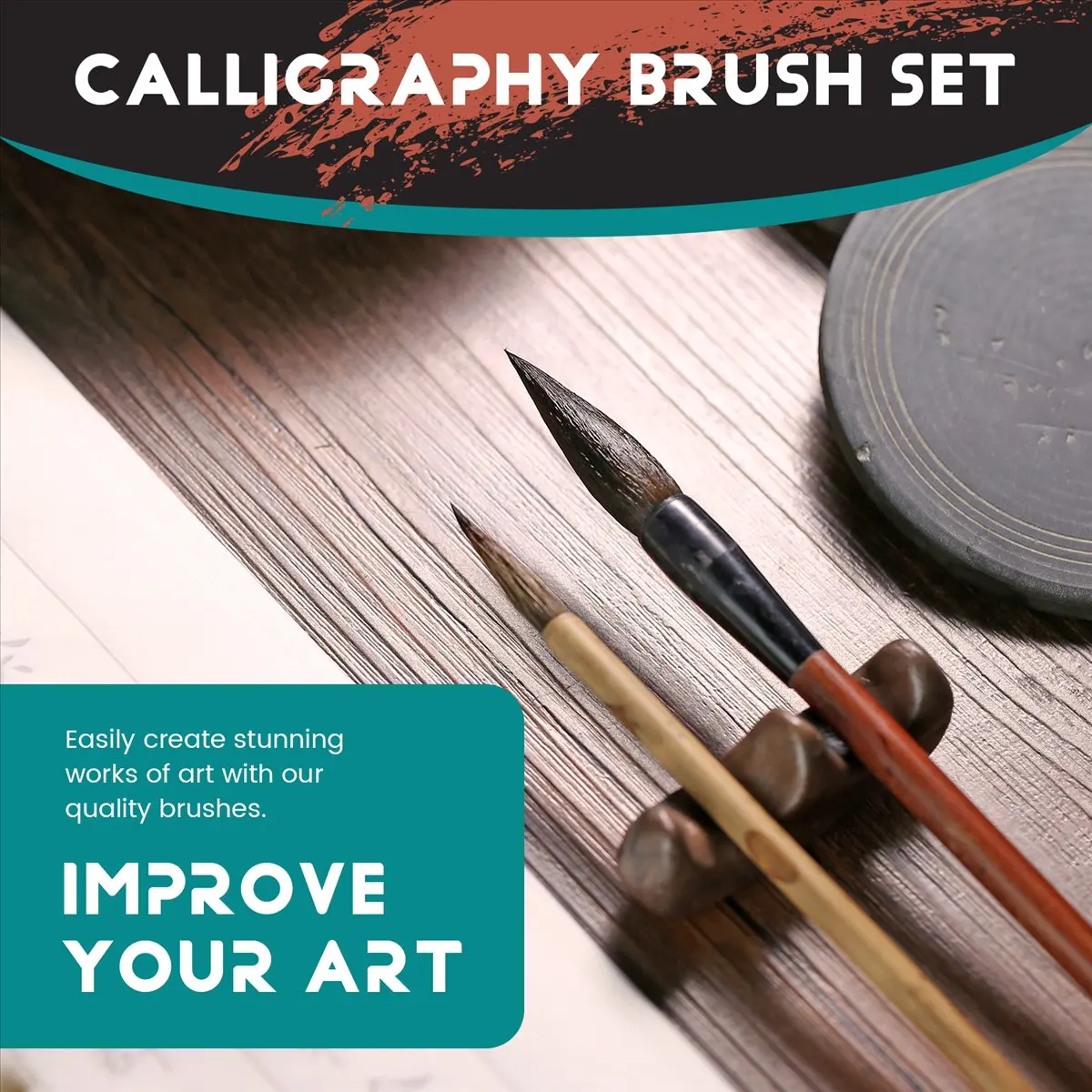 【POPULAR PICK】10Pcs Chinese Calligraphy Brushes Set, Painting Writing Brush, Kanji Japanese Sumi Drawing Brushes