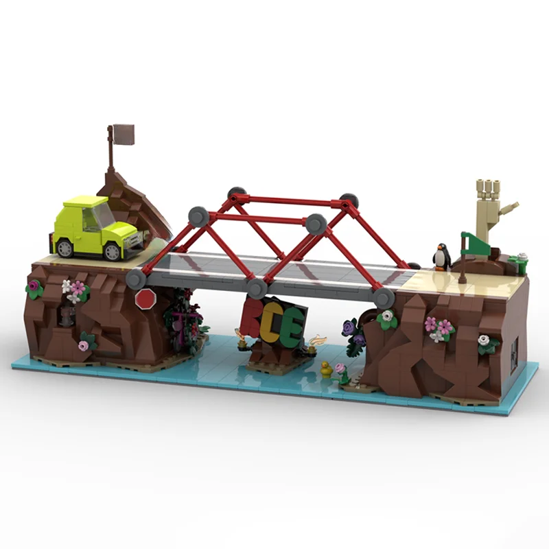 1078 قطعة MOC RCE بولي بريدج ألعاب نموذج اللبنات العمارة اللعب فكرة التعليم الطوب الاطفال هدايا عيد الميلاد عيد الميلاد