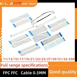 10Pcs FPC/FFC Ribbon Flexible Flat Cable 0.5MM Pitch 4 5 6 8 10 12 14 16 18 20 22 24 26 30 32 34 36 38 40 45 50 54 60 Pin