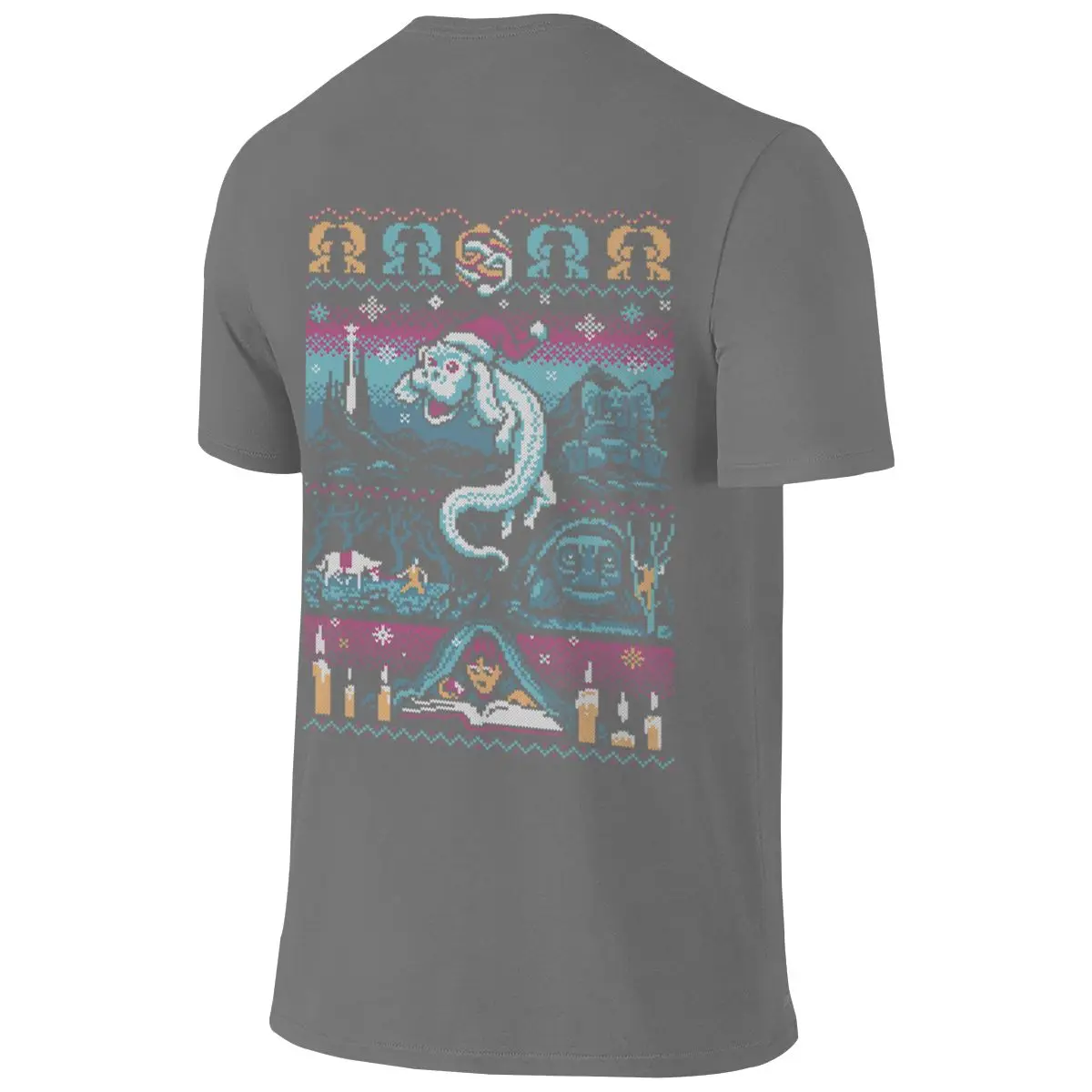 Neverending Christmas Japanese Style Reversible T-shirt Fresh Girlish Feeling High-Definition Printing Shirt