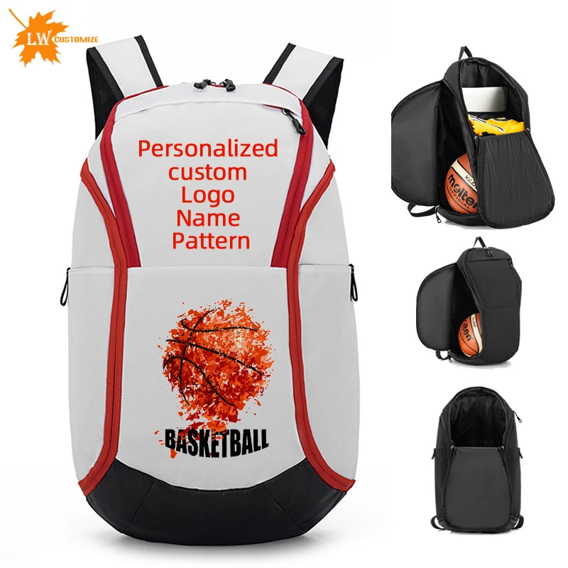 Basketball Storage Bag custom Logo Dry And Wet Separation Wholesale Of Basketball football backpacks with printing name patter