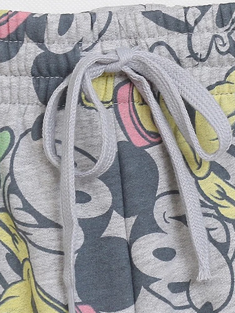 Disney Shorts Stich Kleines Monster Mickey Maus Cartoon Print Mode Frauen Kordelzug Elastische Taille Casual Shorts Weibliche