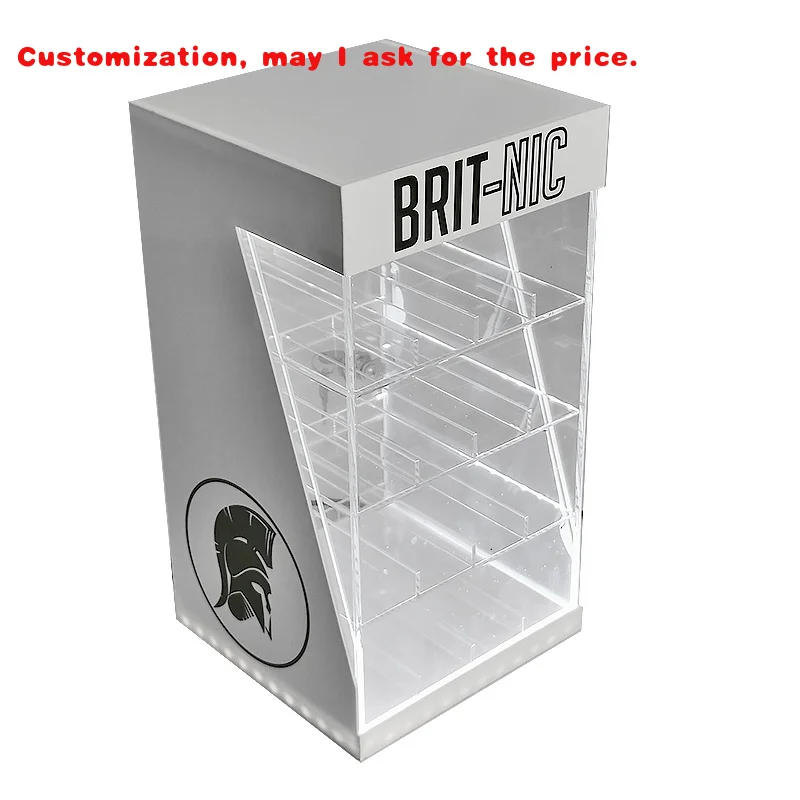 

Custom.Tinya Стойка для светодиодных светильников Totacco Дисплей с эфирным маслом 4-полочный акриловый дисплей с блокировкой Smoke Shop