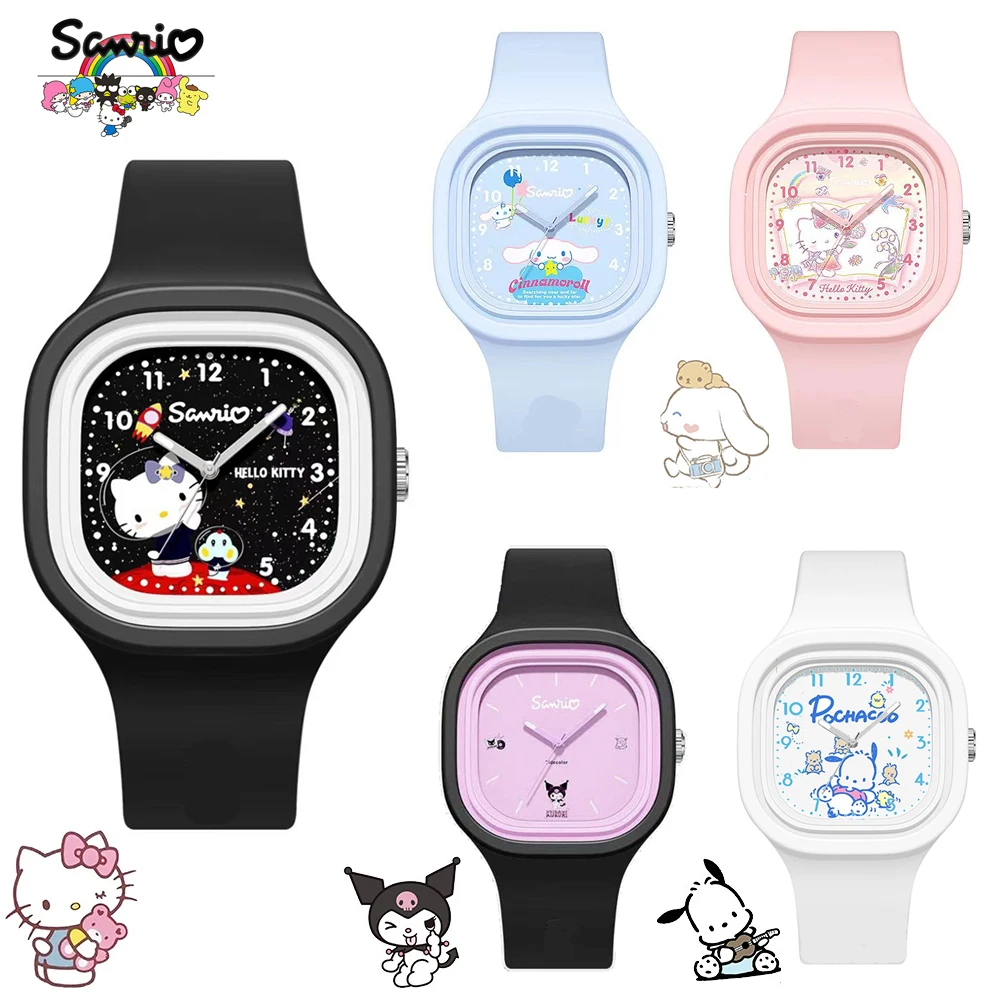 

Hello Kitty Watch Sanrio Kuromi Cinnamoroll Silicone Strap Quartz Casual Cartoon Melody WristWatch Girls Children Birthday Gifts