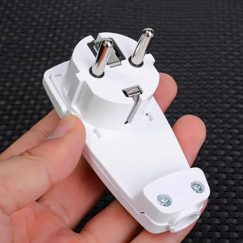 European Earthing Contact Angle Plug Flat for Home Electeic Socket Euro Connector Ultra Thin Hidden Ultra-thin Concealed Adapter