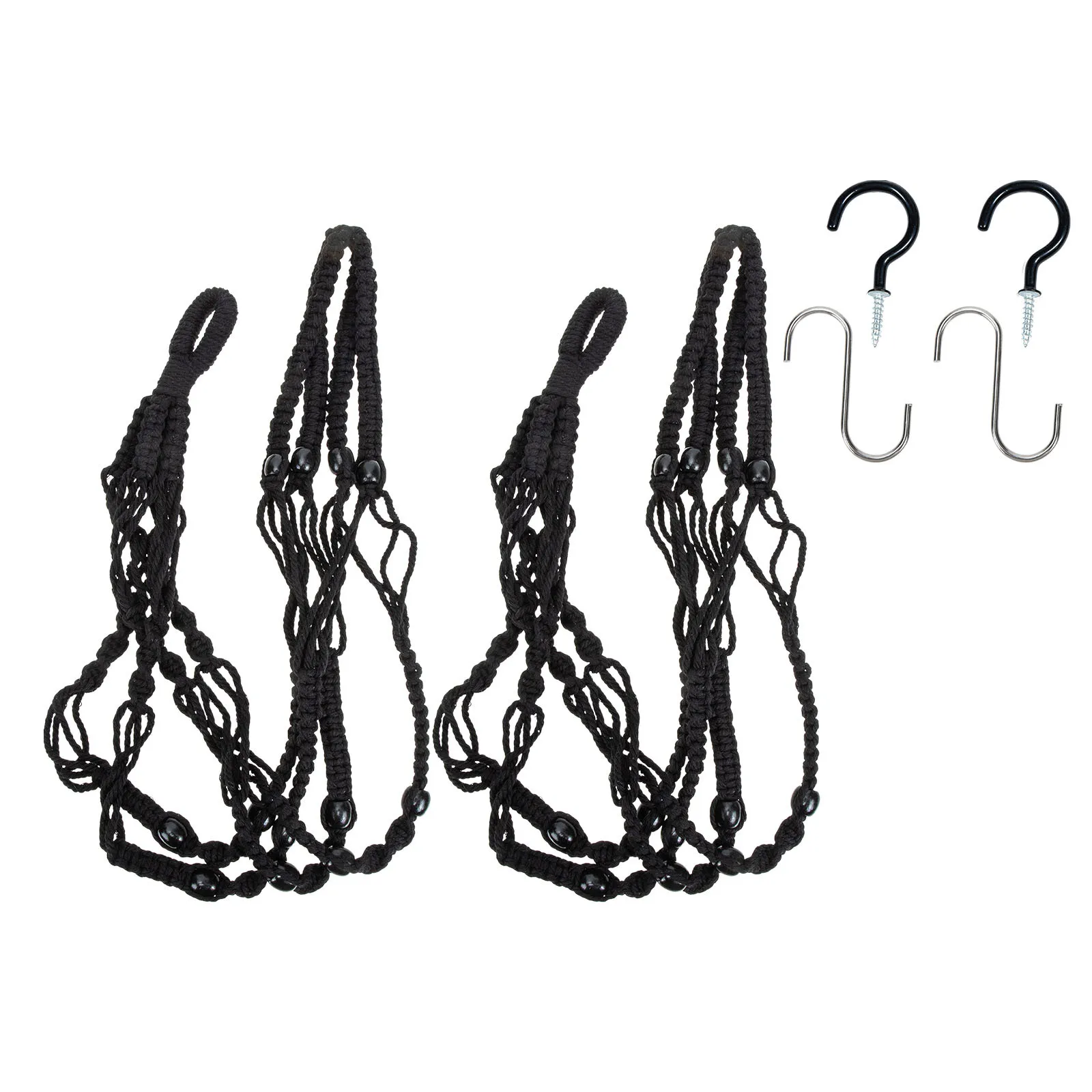 1 set Cotton Rope Plant Hanging Basket Woven Flowerpot Hanger Net For Indoor Outdoor Gardening Wall Art Planter Holder