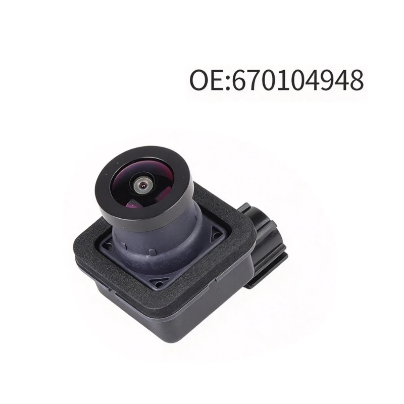 670104948 Rear View Camera Replacement with Integrated Side Housing and Square Gasket for Capturing the Area Behind