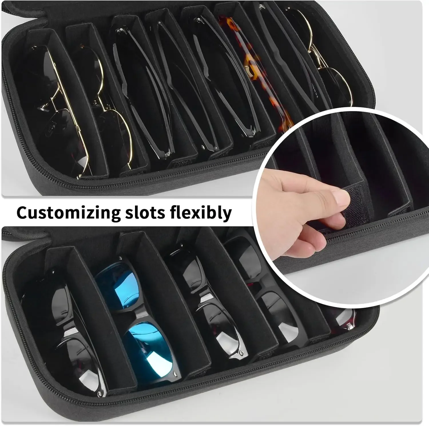 （Bag only) Travel Sunglasses Organizer Case for Quay Polarized Sunglasses Men Women, Trendy Sunglasse Storage Holder (Bag Only)
