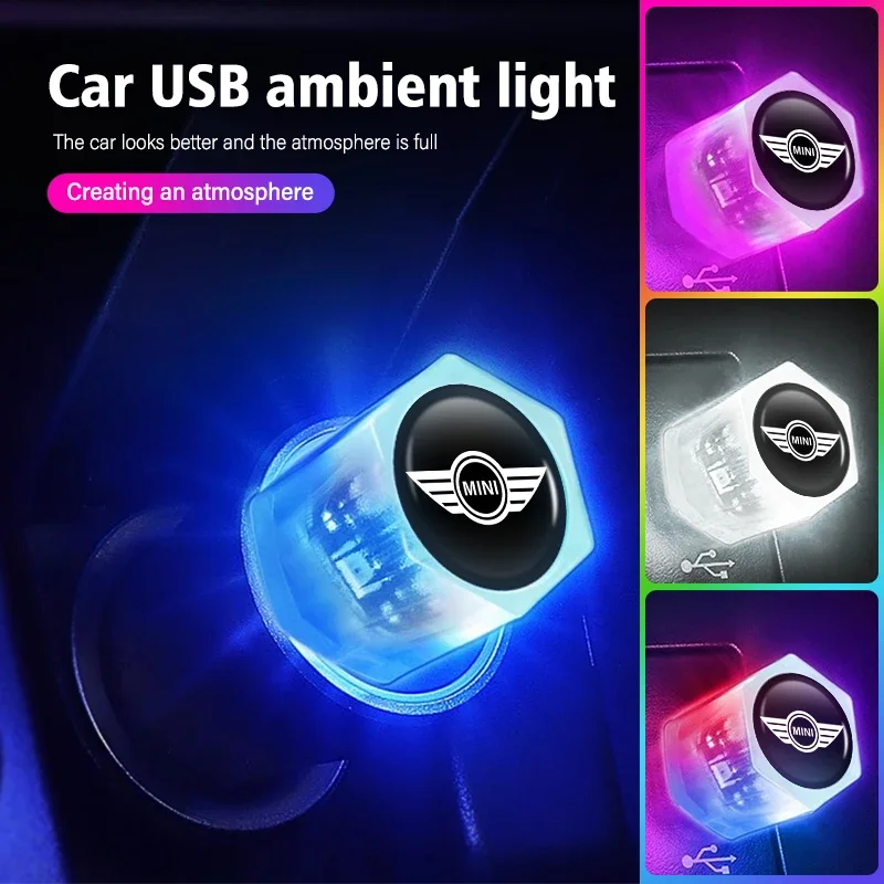 

Car USB Ambient LED Atmosphere Lamp Colorful Decor Light For MINI Cooper JCW WORKS R55 R56 F55 F56 R57 R58 R59 R60 R50