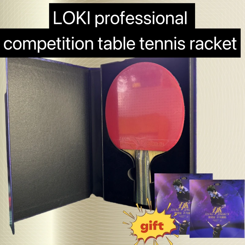 

LOKI Liang Jing Kun Table Tennis Racket with Rxton 9 Inverted Rubber 5+2 Inner Carbon Fiber Blade Ping Pong Paddle for Match