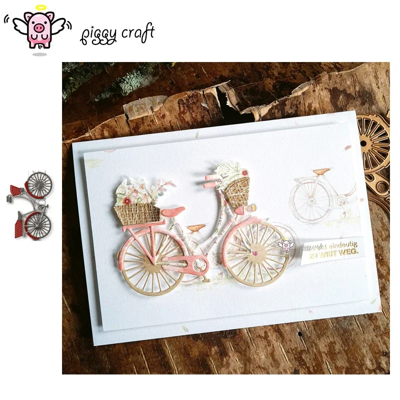 

Новые металлические вырубные формы Piggy Craft для декора в виде велосипеда, для скрапбукинга, трафареты для вырезания и вырубки, ножи-формы для рукоделия