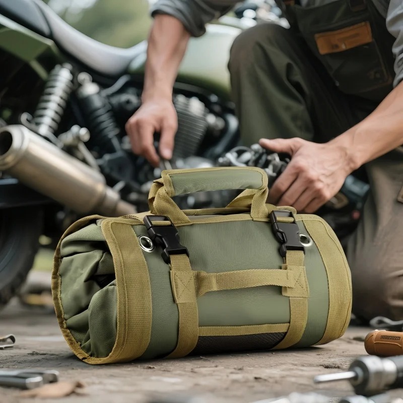 

Портативный рулонный электрик, многофункциональный набор инструментов для обслуживания, сумка для хранения аппаратных инструментов, автомобильное хранилище