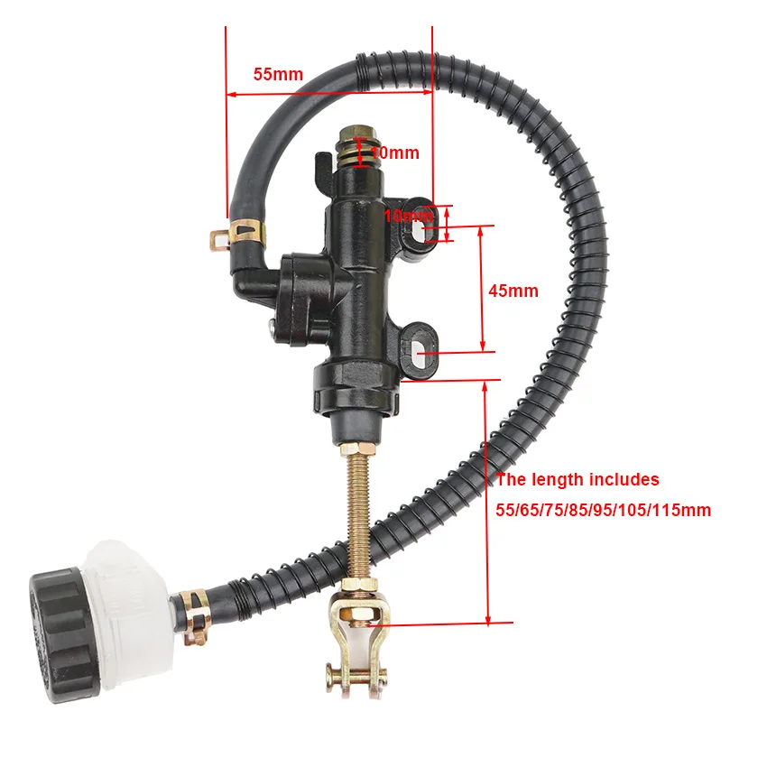 Universal Motorcycle Rear Foot Brake Pump 45mm Pitch Master Cylinder Brake Hydraulic Pump For Suzuki Kawasaki Honda Yamaha - Image 2