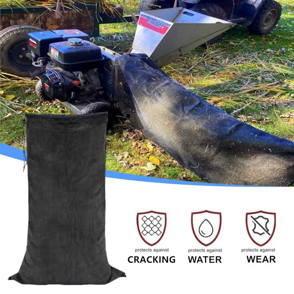 Worek do zbierania kruszonego drewna i liści 24 x 54 cali, wymienny worek do mulczownicy, worek wielokrotnego użytku do zbierania kruszonych gałęzi i liści.