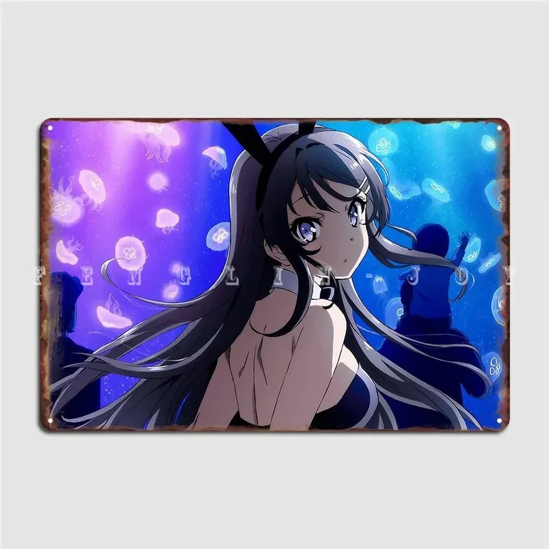 Rascal Does Not Dream Of Bunny Girl Senpai Metal Sign Club Party Vintage Wall Decor Tin Sign Posters