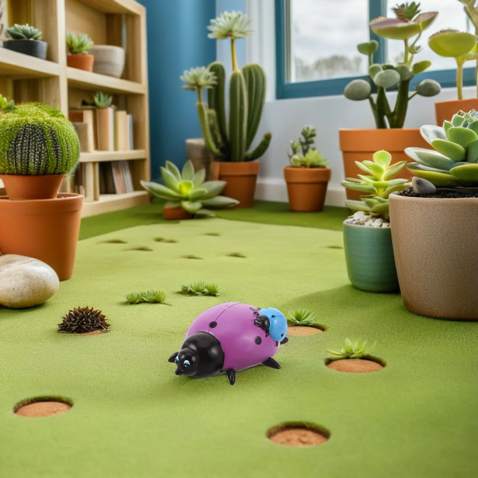 Outdoor Weatherproof Hide A Key Ladybug Resin Key Hider Garden Safe Storage Box Yard Ladybug Garden Decoration