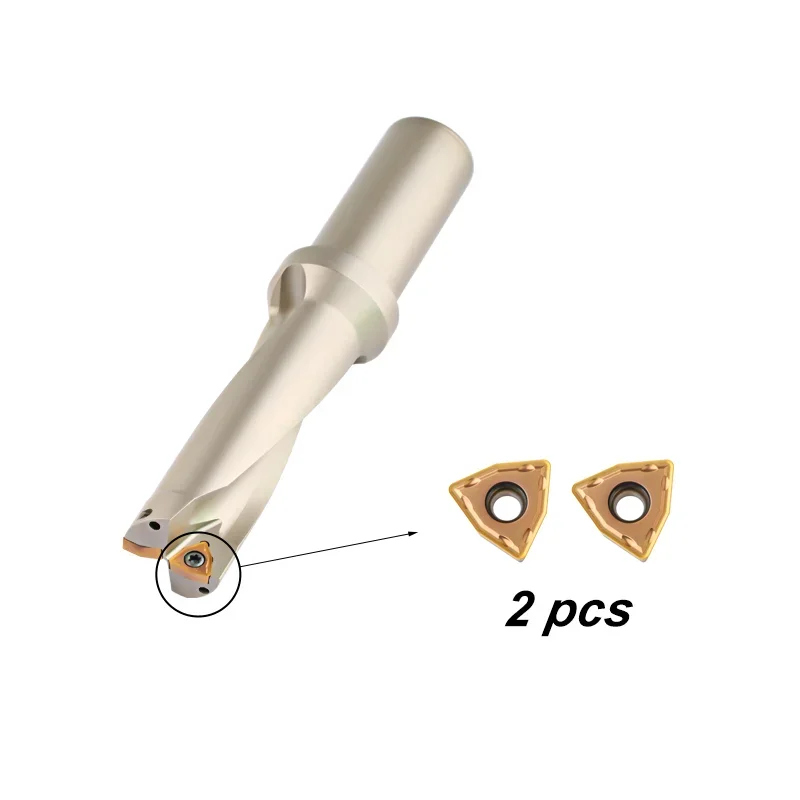 WC U-Bohrer mit Einsätzen WCMX WCMT 2D 3D 4D 5D Wendeschneidplatten WC-Bohrer Internes Kühlmittel-Bohrwerkzeug für Drehmaschinen CNC