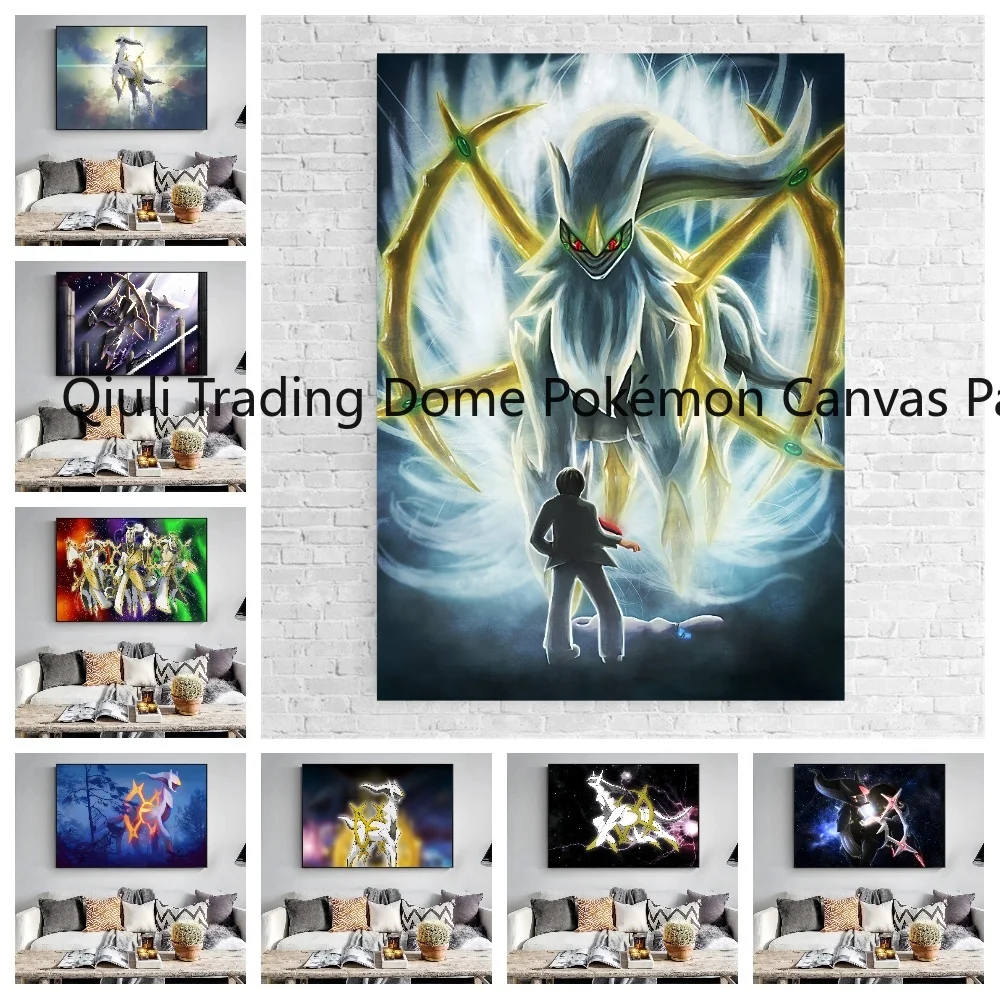 

Pokemon Anime Cartoon Character Arceus Poster Peripheral Kawaii Canvas Painting Wall Art Prints Living Room Decor Pictures Mural