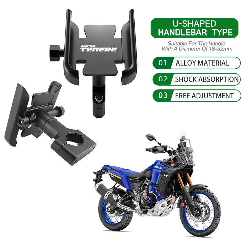For TENERE 700 Tenere700 Super Tenere SuperTenere Motorcycle Phone Shock Absorbing Alloy Navigation Bracket Holder GPS