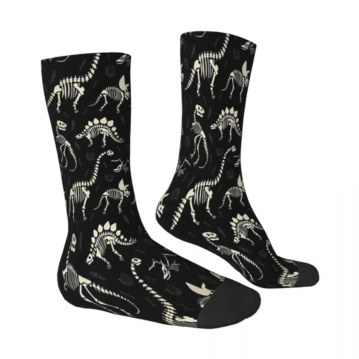 Dinosaur Fossils In Black Socks Male Mens Women Summer Stockings Harajuku