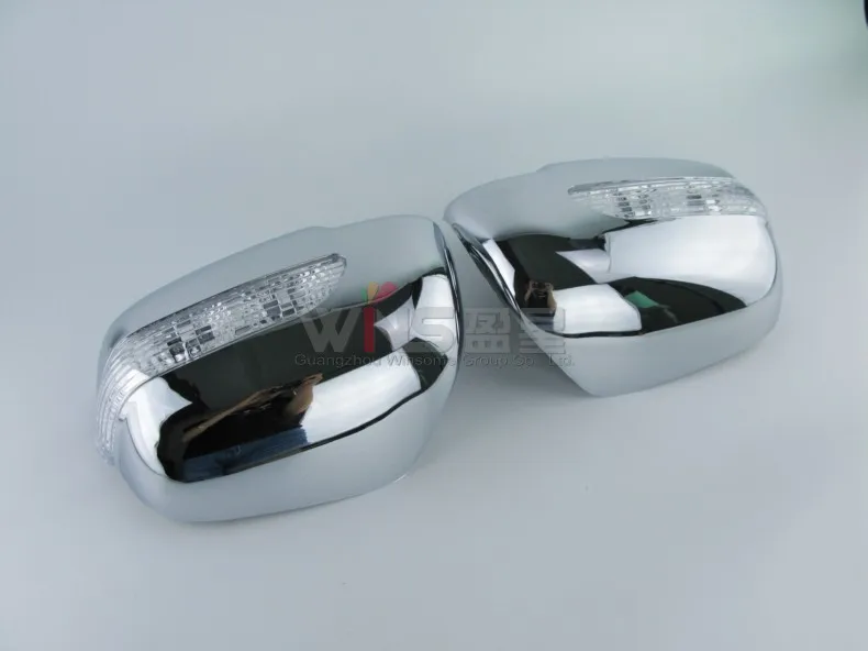 Chrome Door Mirror Cover with Led Lamp Light For Toyota Fortuner SW4 2005-2008, 2009-2011 Car Styling Accessories