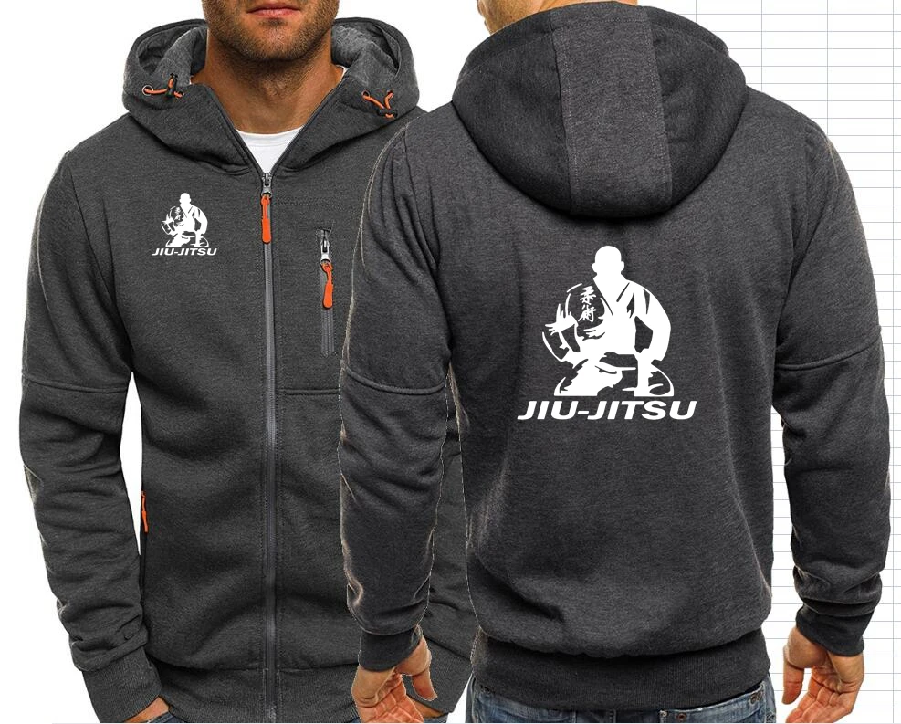 MMA Brazilian Jiu Jitsu Men Jacket Hoodies Coats Martial Art WuShu Sweatshirt Skill Ufcs Zip Hooded Sweatshirt Streetwear