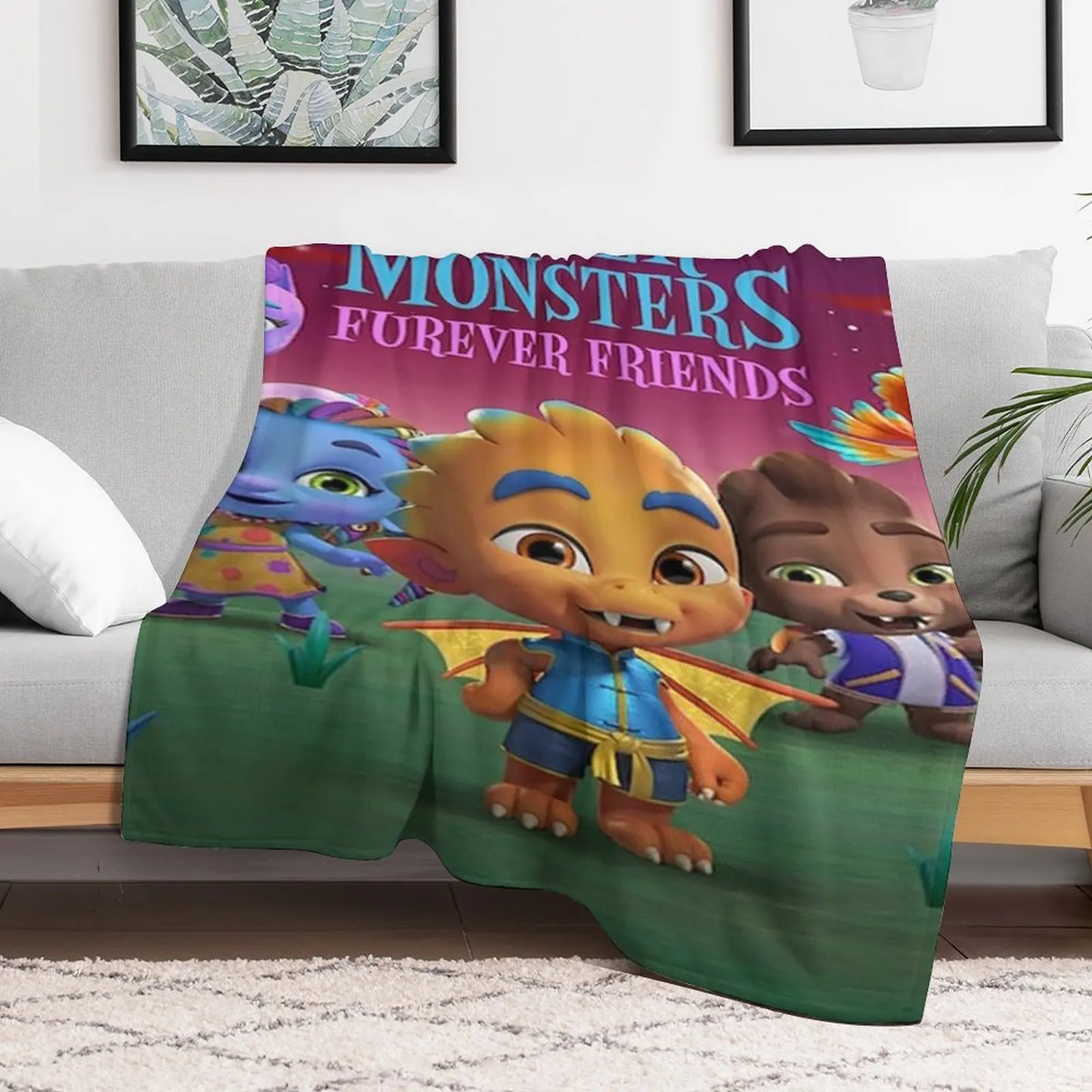 Super Monsters, Super mini monstres Throw Blanket Luxury Brand Decorative Sofa Decorative Sofas Blankets