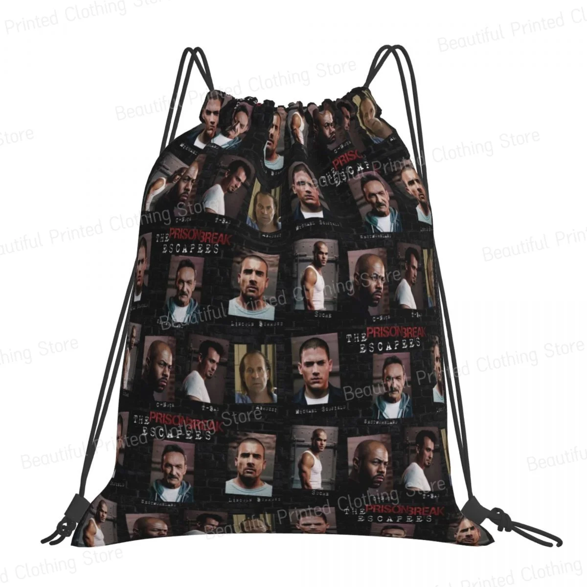 Prison Break Drawstring Bags Gym Sackpack Portable Water Resistant