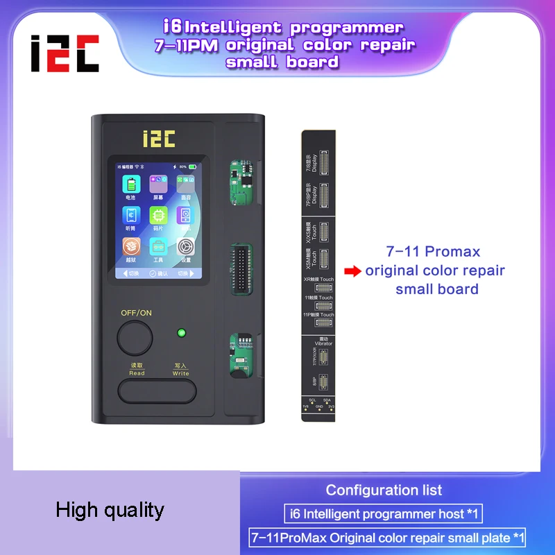 I2C I6 مبرمج الشاشة الأصلية اللون الأصلي وظيفة إصلاح القراءة والكتابة الوجه معرف بطارية إصلاح البيانات ل Phone7-13PM