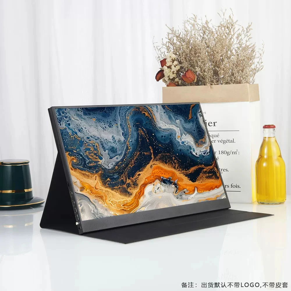 Portable Display Leather Case Customized Non-slip Three-gear Adjustment 11.6/14/15.6/17 Inch Leather Case