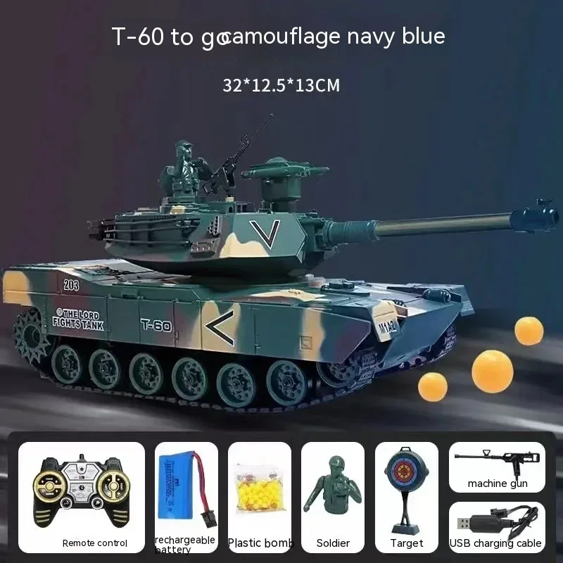 Nowy bezprzewodowy pilot zdalnego sterowania T90 T60 Tank Launch Missiles Battle Game Military Drift Puzzle Toys Boy Color Box Prezenty świąteczne