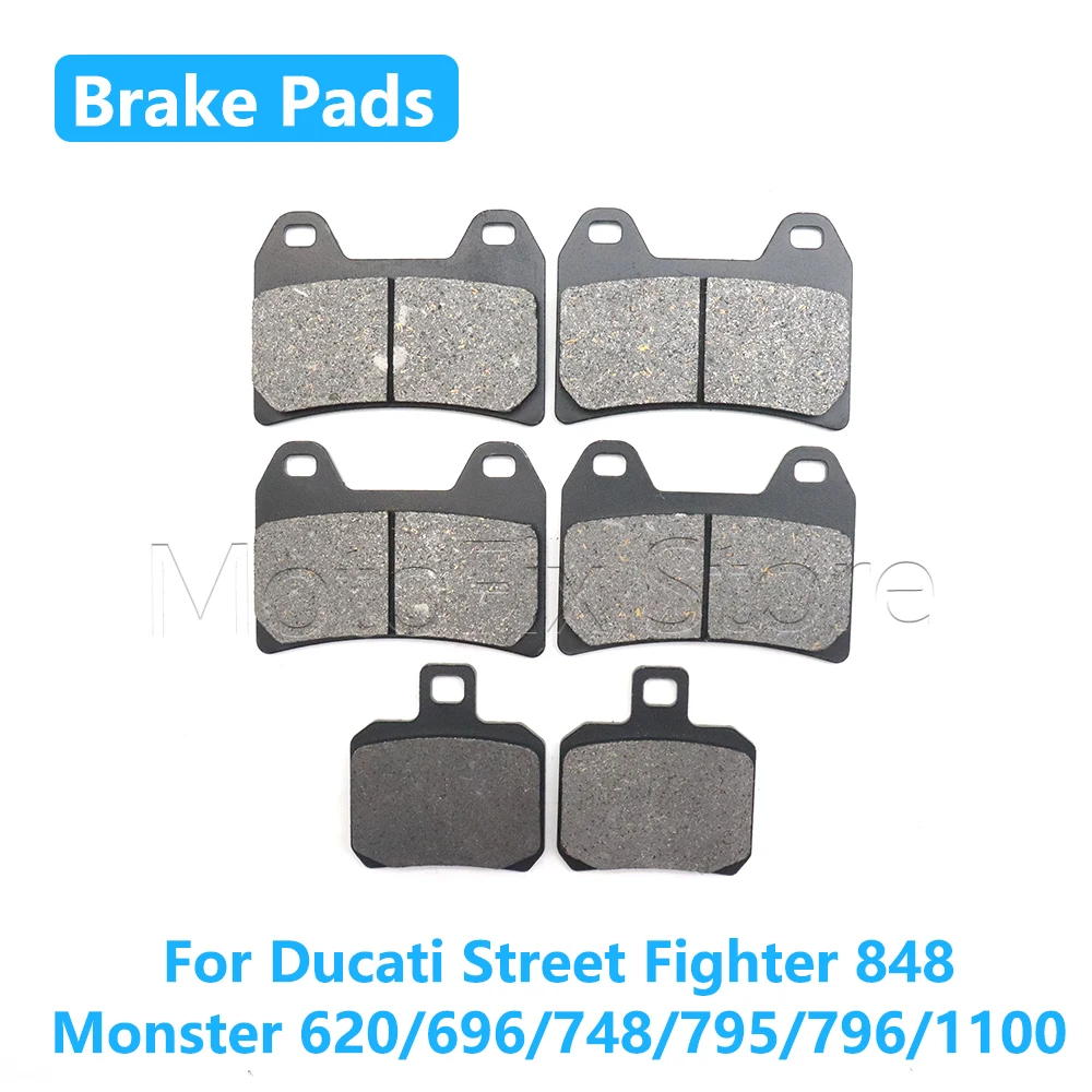 Motorcycle Accessoies Front Rear Brake Pads For Ducati Monster 620 696 748 795 796 1100 Street Fighter 848