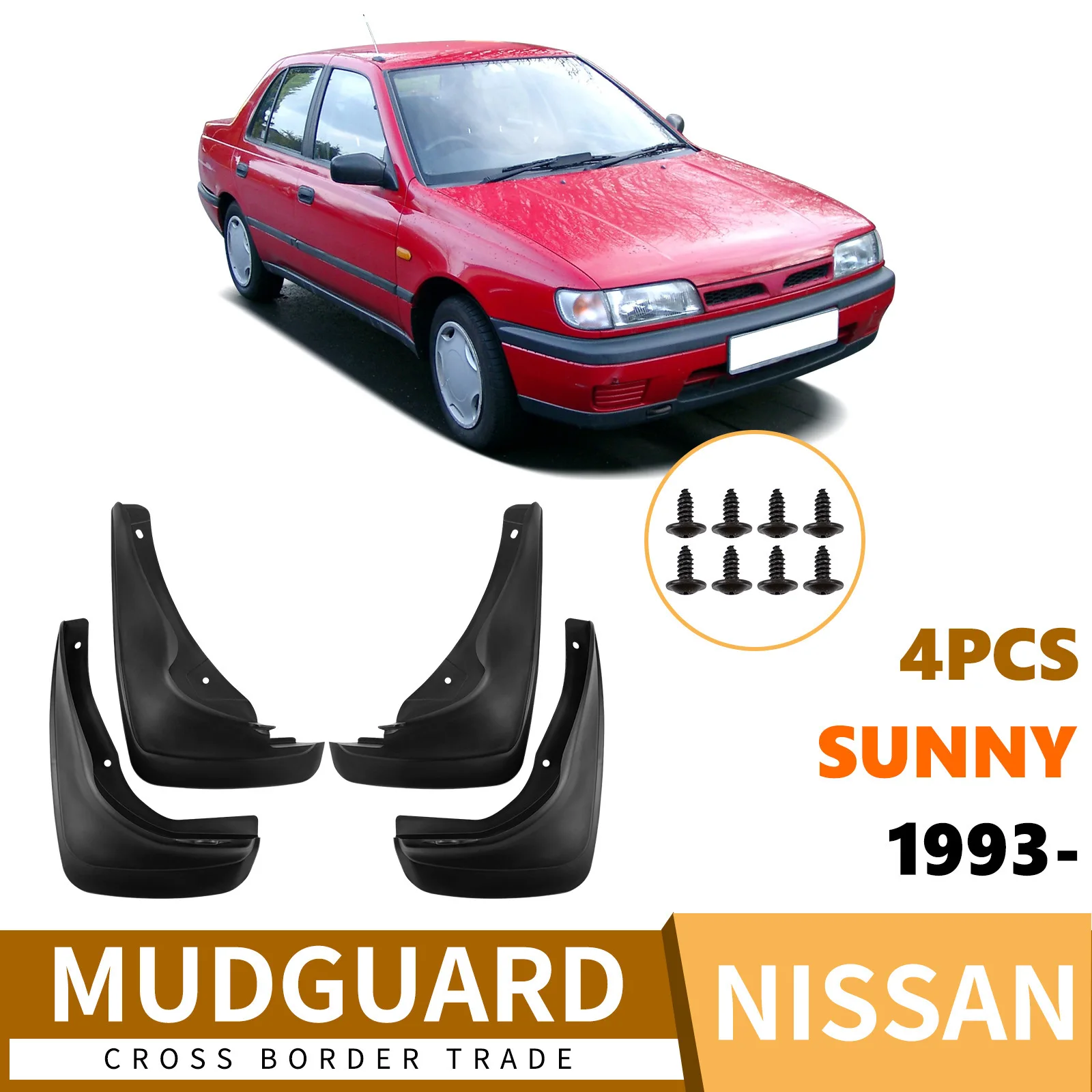 For Nissan Sunny 1993-1995 car tire fender skin fender flares mud flaps car accessories car fender
